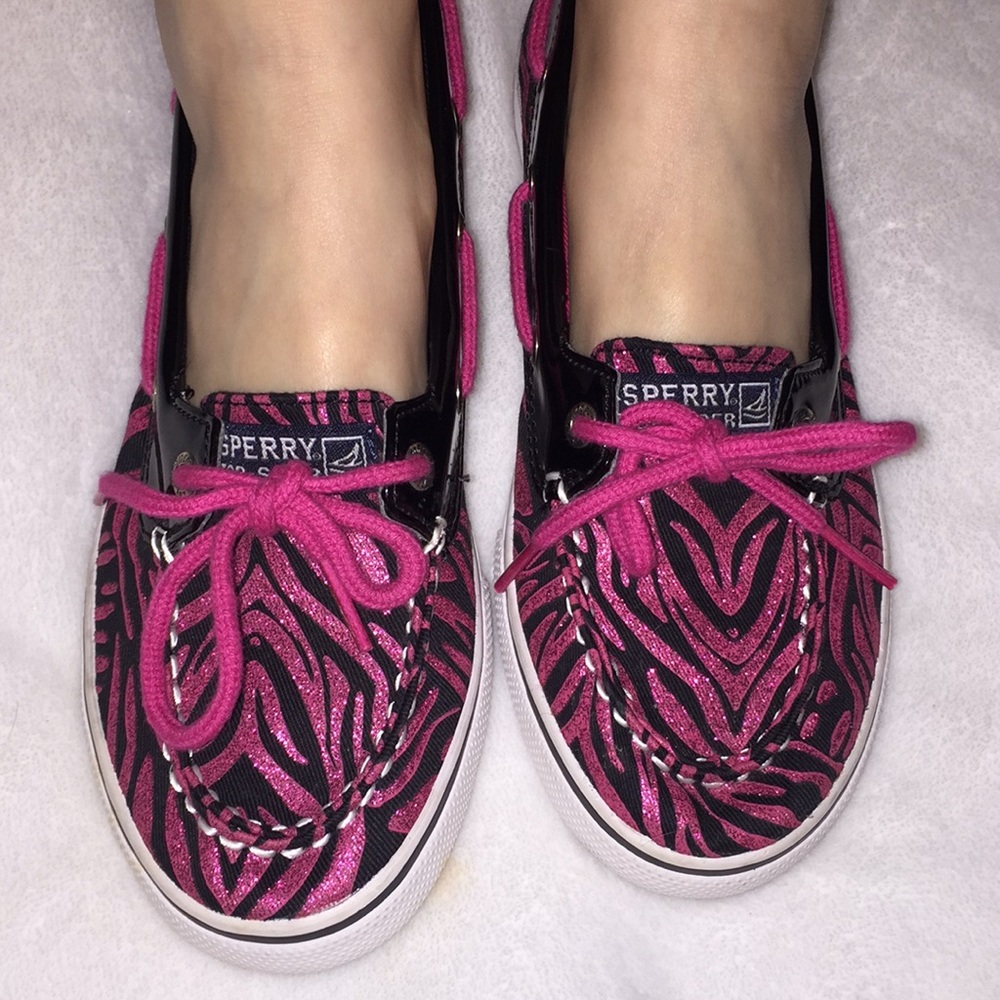 Zebra print sperrys